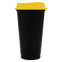 Заказать Стакан с крышкой Color Cap Black, черный с желтым